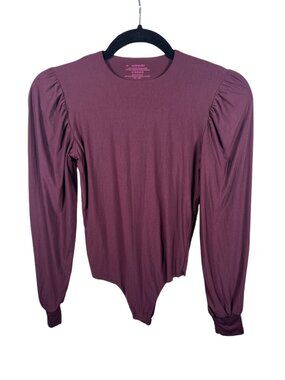 Commando Top Womens XSmall Butter Bodysuit Stretch Balloon Long Sleeve Soft